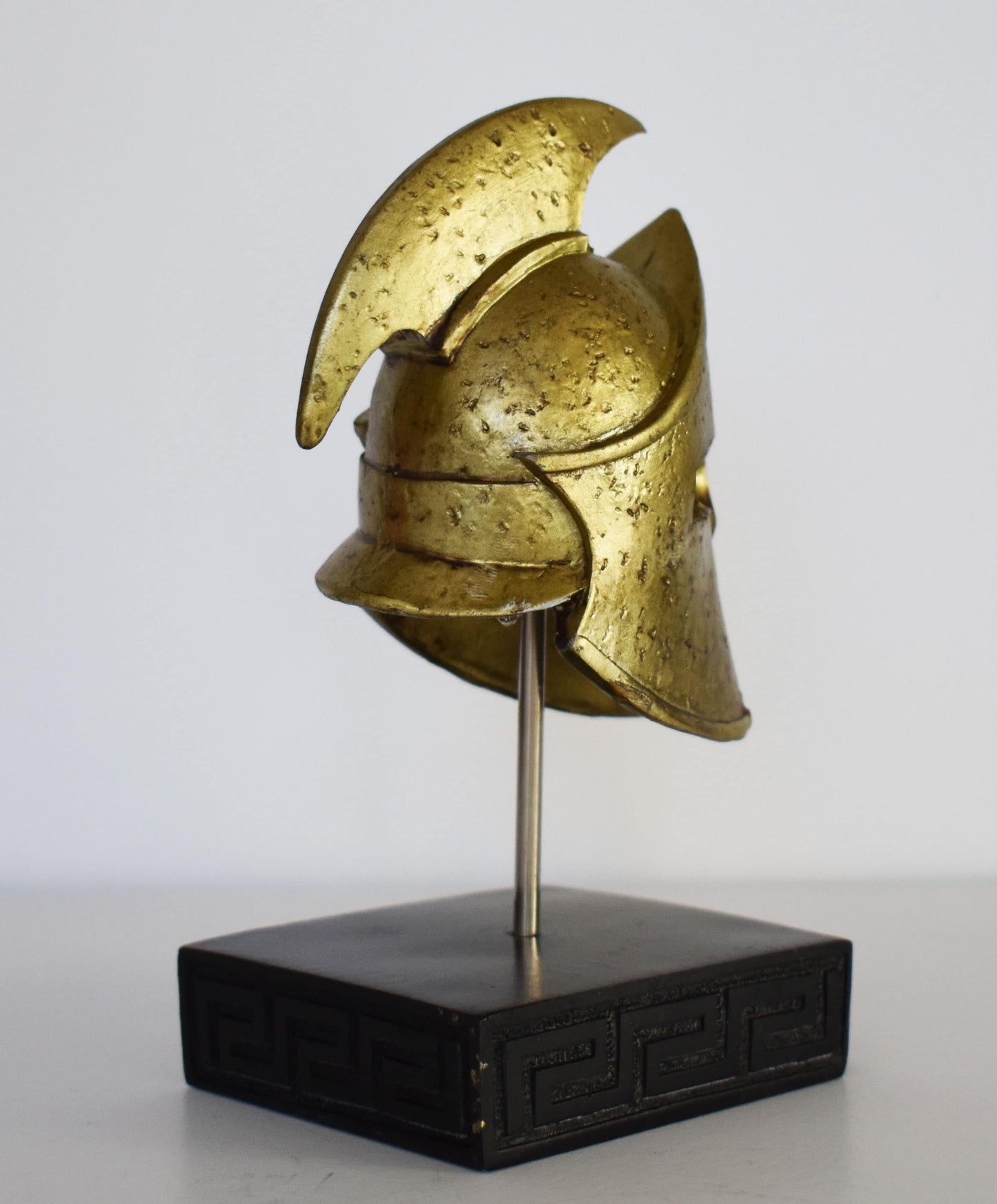 Ancient Greek Spartan Corinthian Helmet - Physical Battle Protection - Fight, War - Museum Reproduction - Polyresin Statue