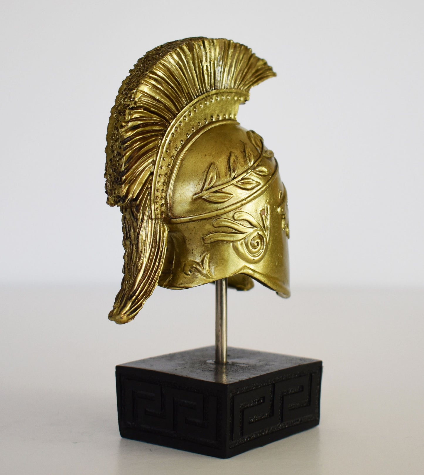 Ancient Greek Spartan Corinthian Helmet - Physical Battle Protection - Symbol of Status - Museum Reproduction - Polyresin Statue