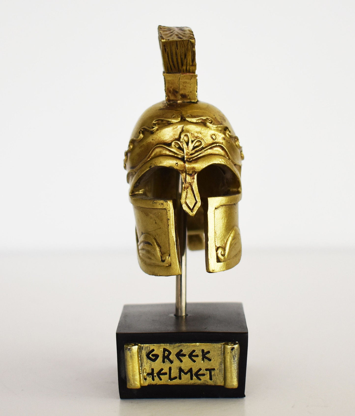 Ancient Greek Spartan Corinthian Helmet - Physical Battle Protection - Wsrrior - Museum Reproduction - Polyresin Statue
