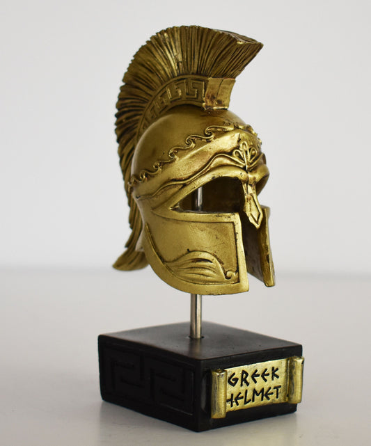 Ancient Greek Spartan Corinthian Helmet -  Physical Battle Protection - Wsrrior - Museum Reproduction - Polyresin Statue