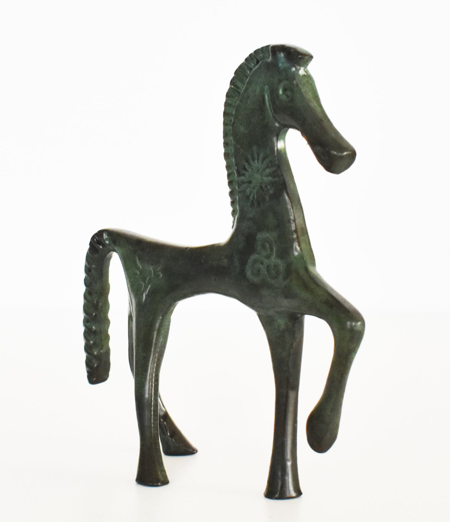 Ancient Greek Horse - Symbol of Wealth and Prosperity - Small - Pure Bronze Statue