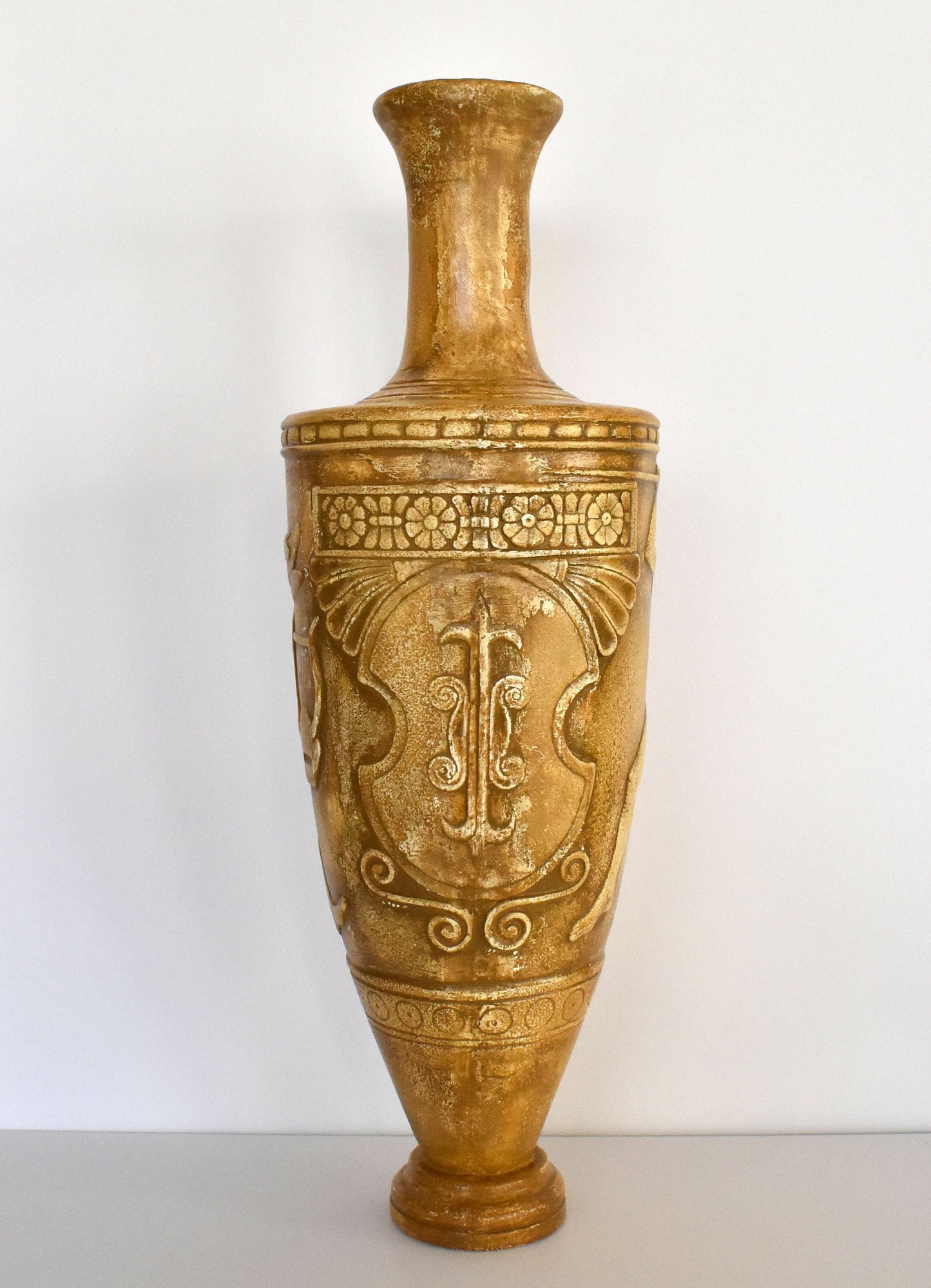 Athletes of Ancient Greek olympic Games - Lekythos - Relief - Classical Period - 500 BC - Ceramic Vase