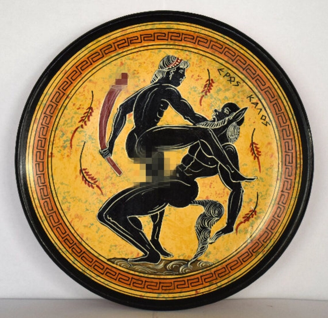 Homoerotic Scene between Two Males - Athens, 500 BC - in you I found a love I no longer believed was real - Ceramic - Handmade in Greece