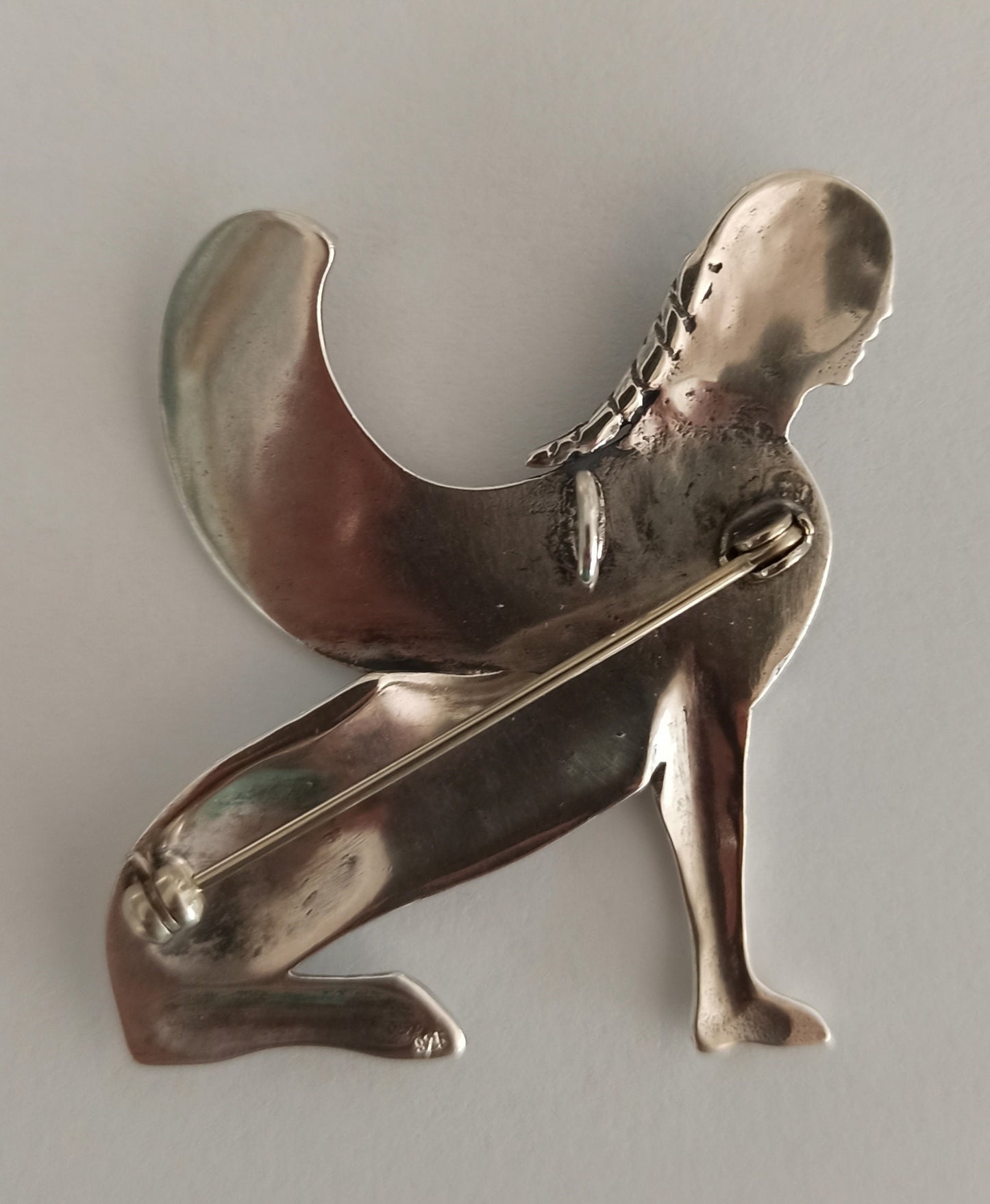 Sphinx - Guardian of Sacred Places, Symbol of Mystery  - Mortal and  Immortal - Pendant - Brooch Pin - 925 Sterling Silver