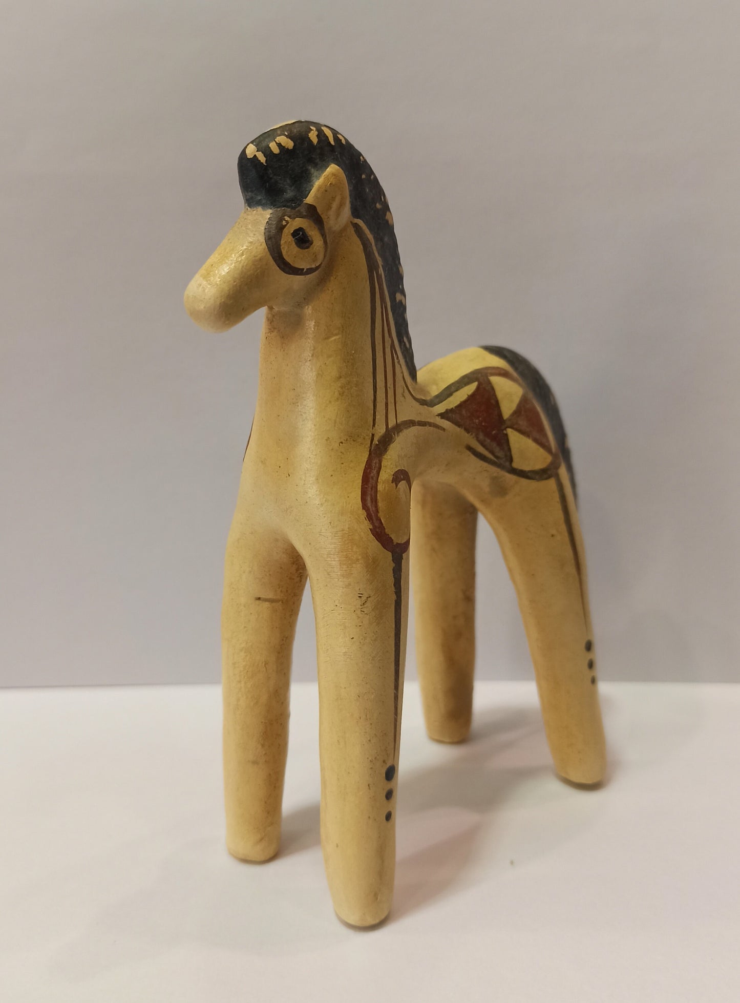 Ancient Greek Horse - Used for warfare and for frontier defense, in sacred processions, in marital and funerary rituals - Ceramic Artifact