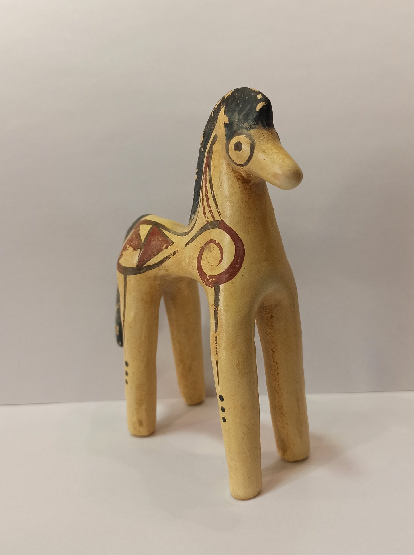 Ancient Greek Horse - Used for warfare and for frontier defense, in sacred processions, in marital and funerary rituals - Ceramic Artifact