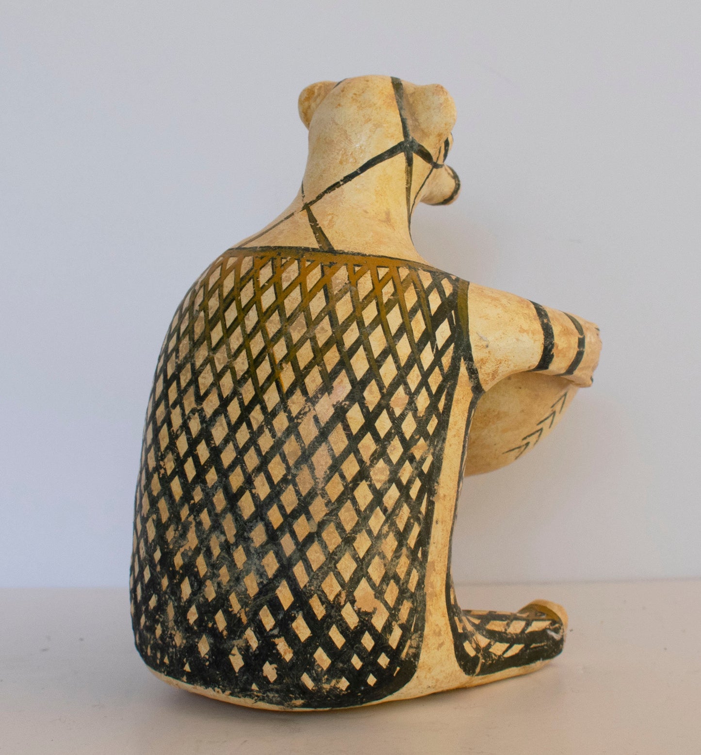 Vase in the shape of an Animal - A little Bear or Hedgehog holding a Bowl - National Athens Museum - Reproduction - Ceramic Artifact