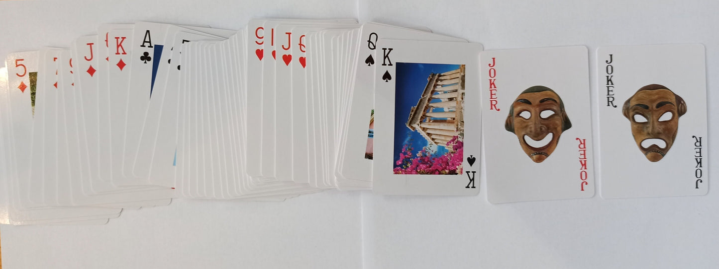 2 Decks with various photos of Athens  - Greece - Canasta, Bridge, Poker, Black Jack - Playing Cards