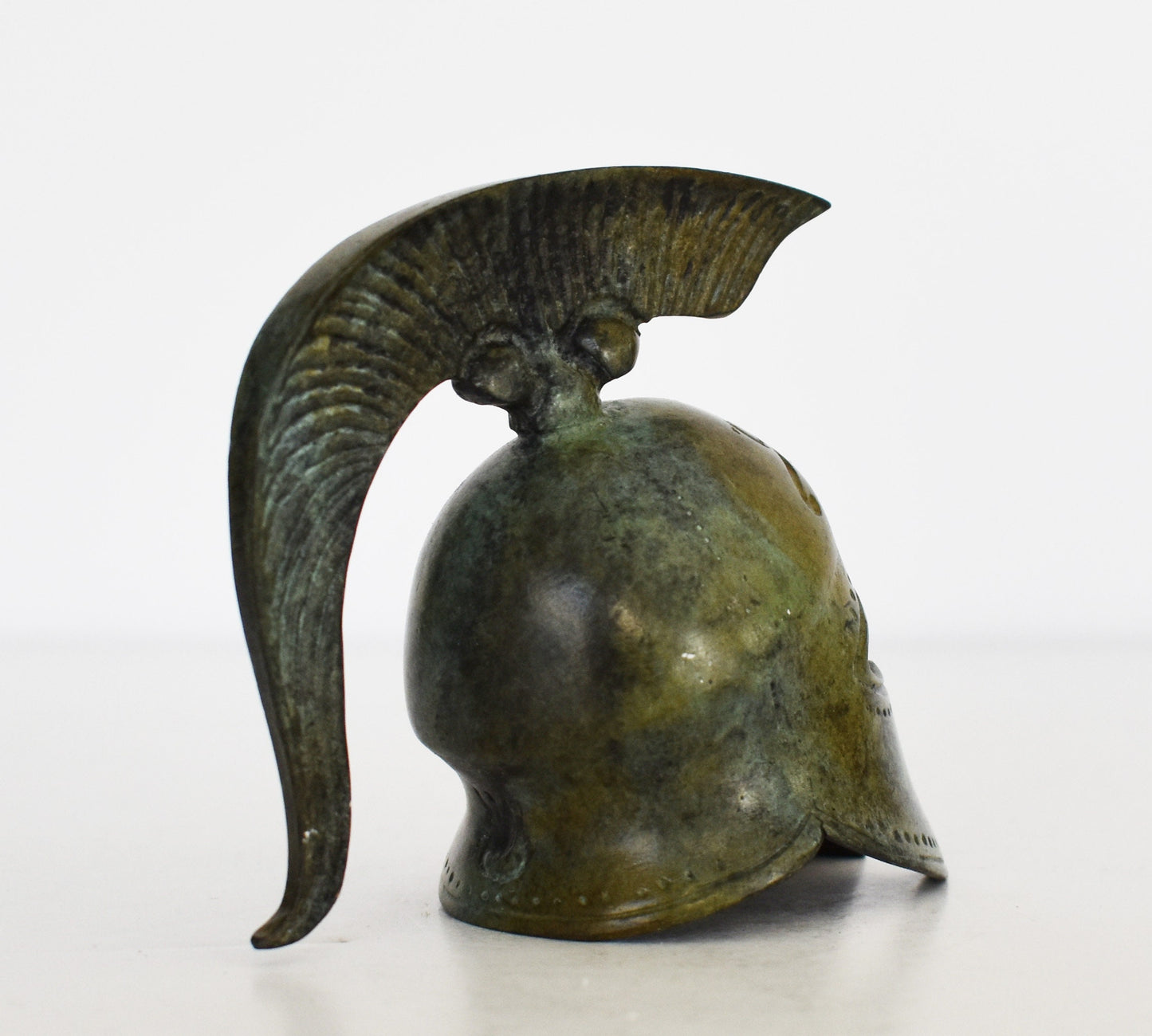 Ancient Greek Spartan Corinthian Helmet - For Combat - Classic Period - Pure Bronze Statue