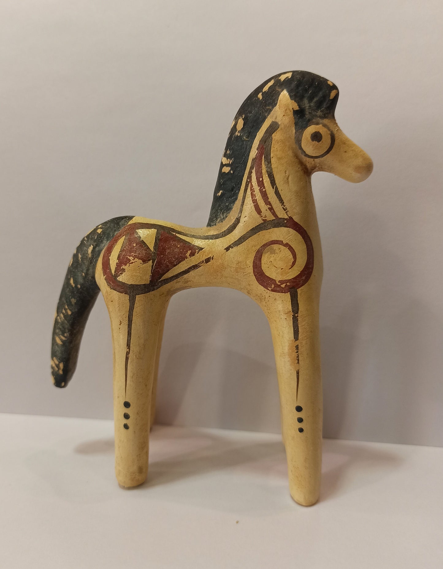 Ancient Greek Horse - Used for warfare and for frontier defense, in sacred processions, in marital and funerary rituals - Ceramic Artifact