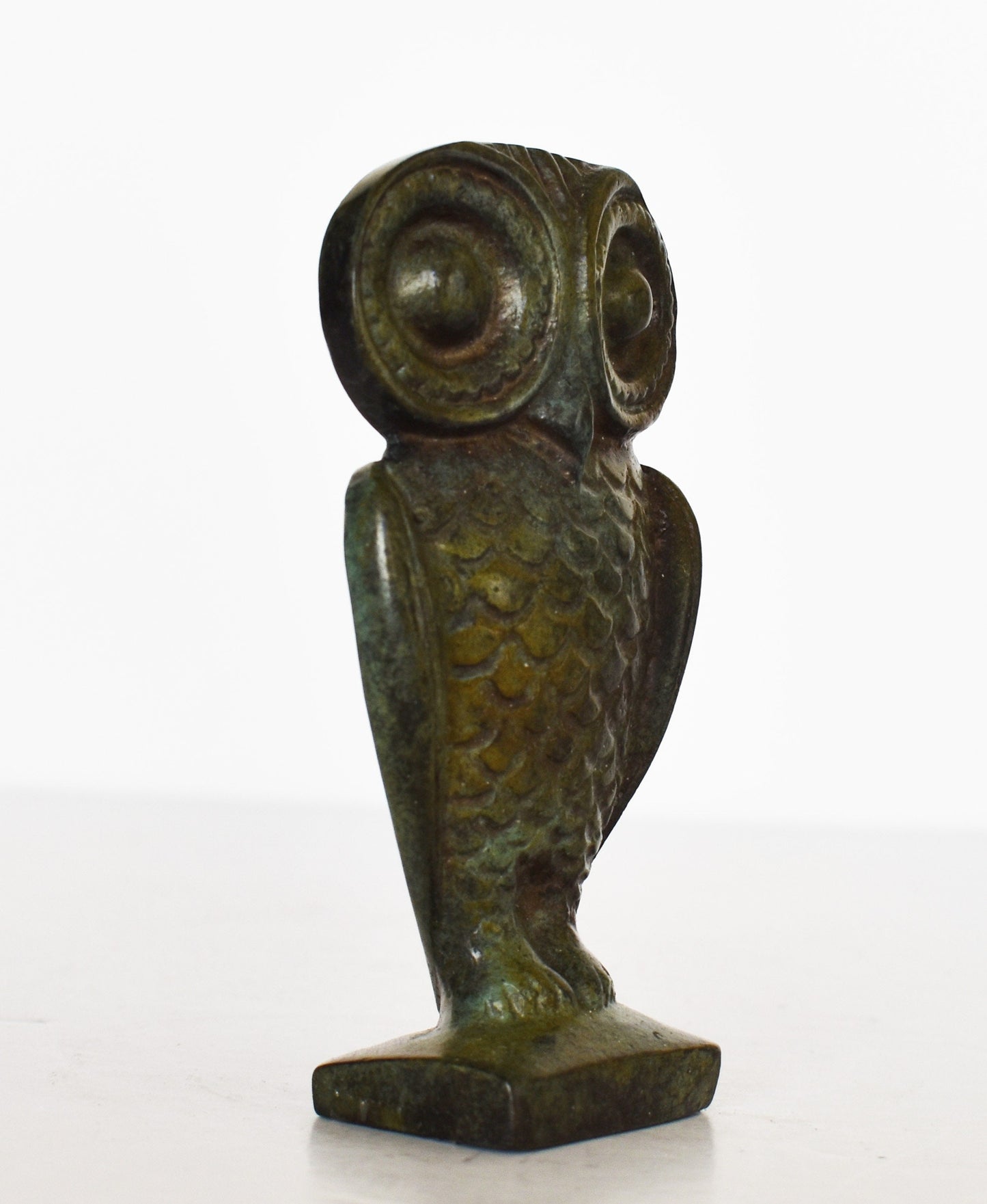Owl of Wisdom and Intelligence - Symbol of Goddess Athena Minerva - Ancient Greece - Museum Replica - Pure Bronze Statue