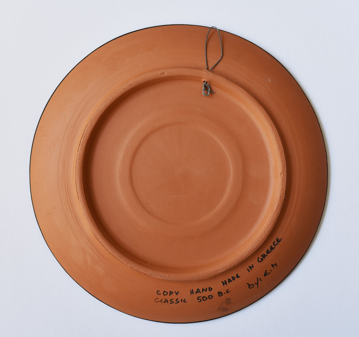 Homoerotic Scene between Two Males - Athens, 500 BC - Love does not dominate; it cultivates - Ceramic - Meander design - Handmade in Greece