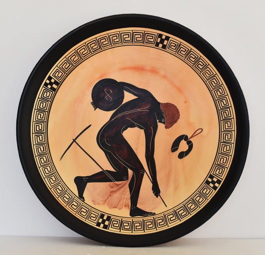 Discobolus - Discus Thrower - Olympic Games Athlete - Classical Period - Replica- Ceramic plate - Handmade