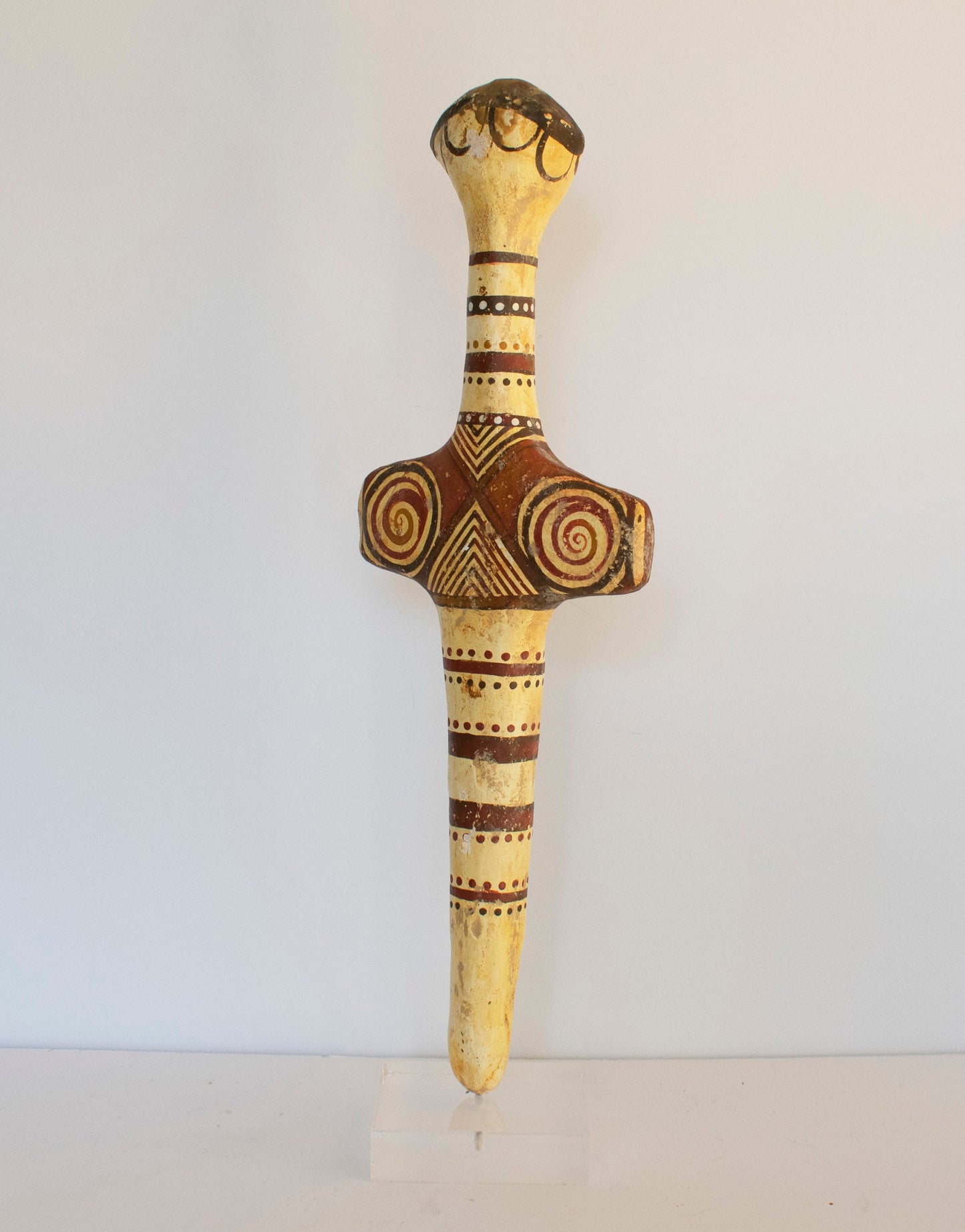 Female Idol - Opened Hands Position - Neolithic - Thessaly, Central Greece - 3500 BC - Museum Reproduction - Ceramic Artifact