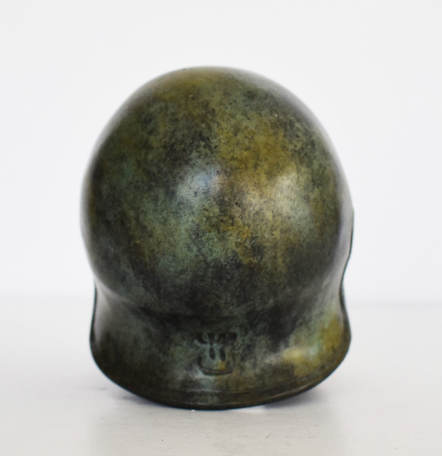 Ancient Greek Spartan Corinthian Helmet - Classic Period - Pure Bronze Statue