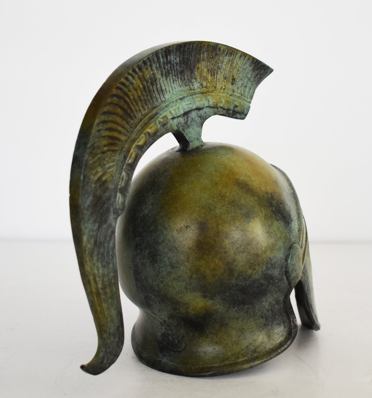 Ancient Greek Spartan Corinthian Helmet - Symbolizes strength, courage, loyalty and power - Classic Period - Pure Bronze Statue