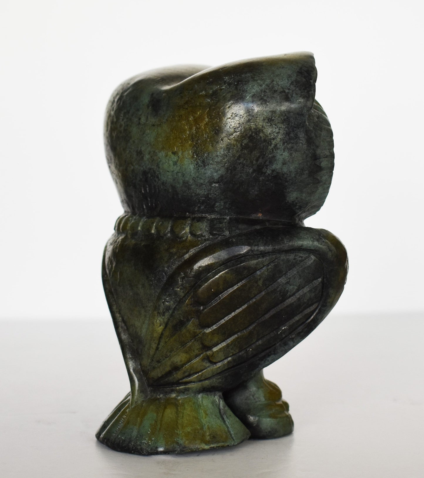 Owl of Wisdom and Intelligence - sacred animal - Symbol of Goddess Athena Minerva - Ancient Greece - Museum Replica - Pure Bronze Statue