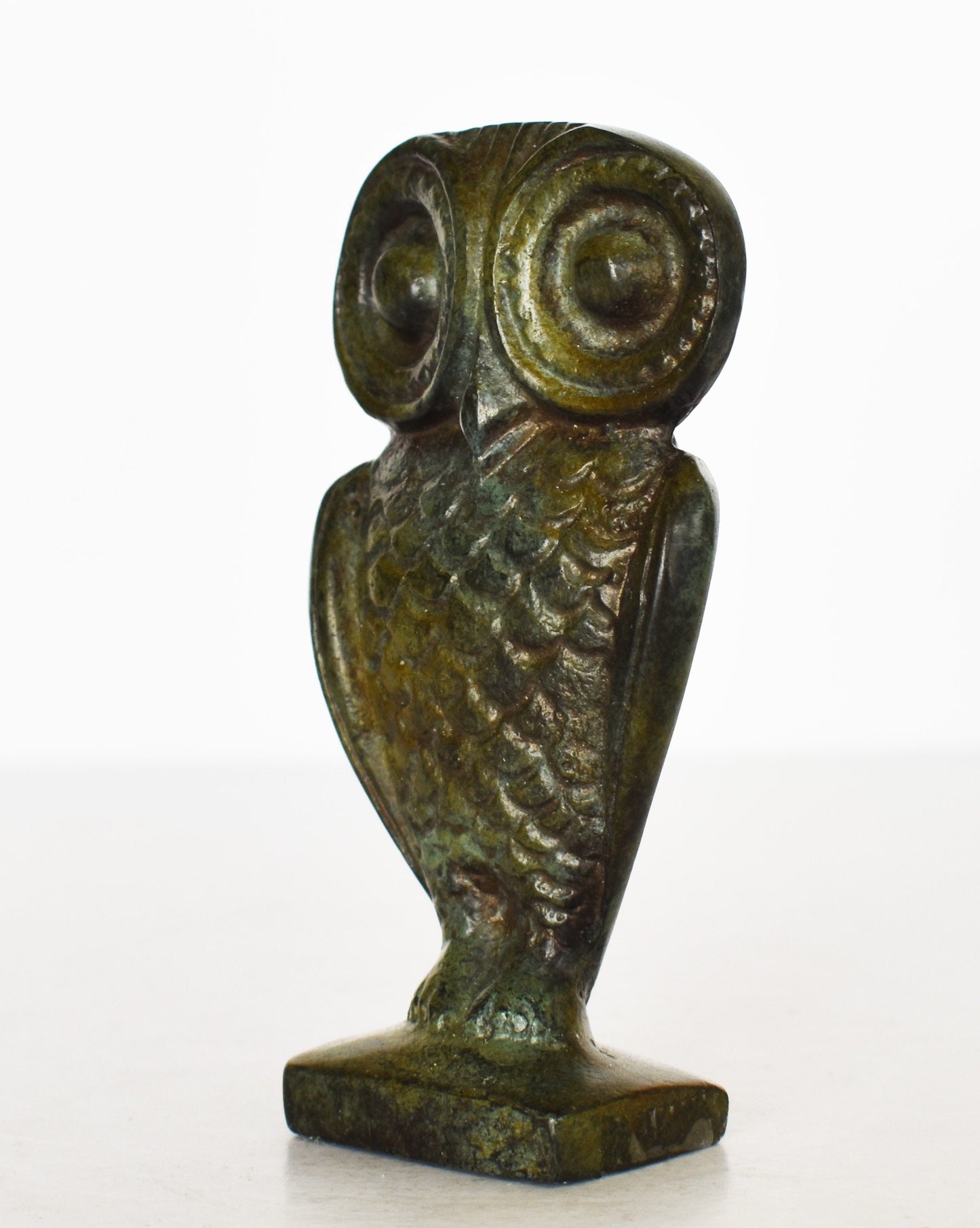 Owl of Wisdom and Intelligence - Symbol of Goddess Athena Minerva - Ancient Greece - Museum Replica - Pure Bronze Statue