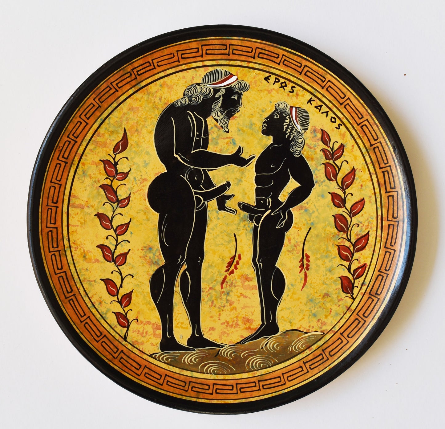 Homoerotic Scene between Two Males - Athens, 500 BC - True love comes quietly, without banners or flashing lights - Handmade in Greece