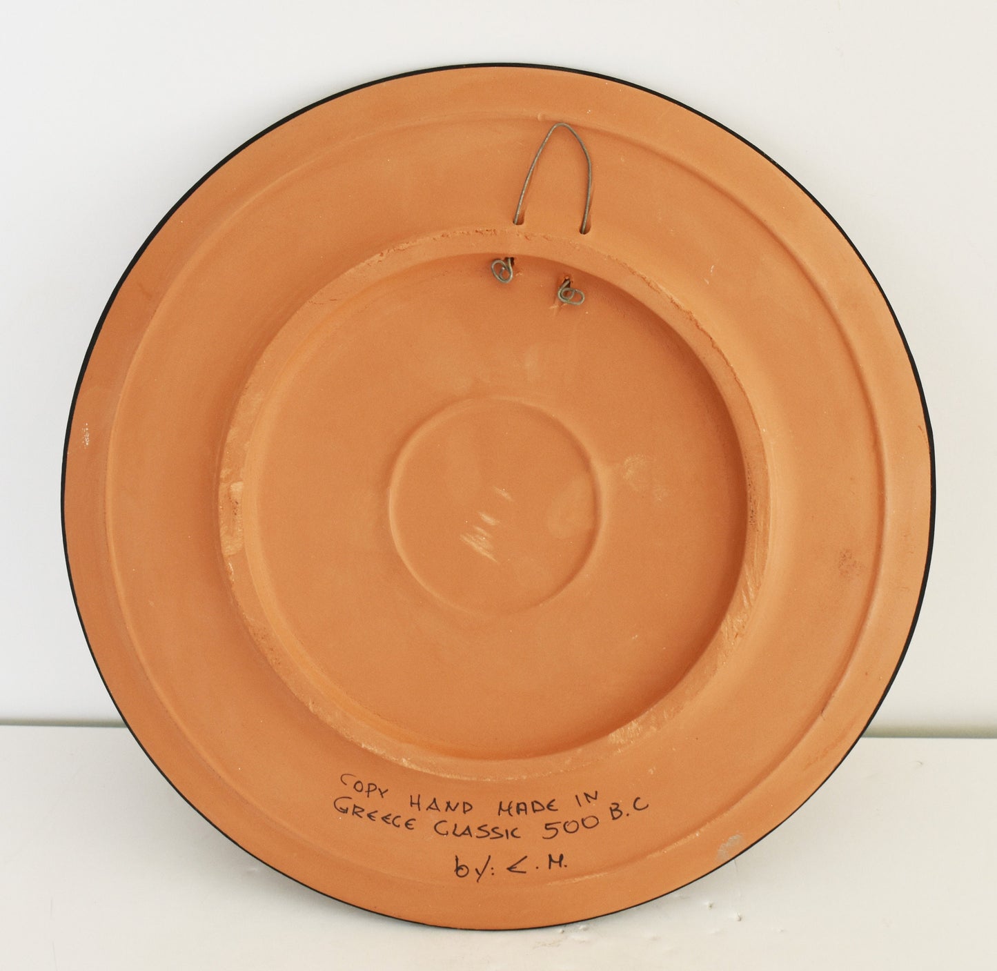 Homoerotic Scene between Two Males - Athens, 500 BC - You always gain by giving love - Ceramic - Meander design - Handmade in Greece