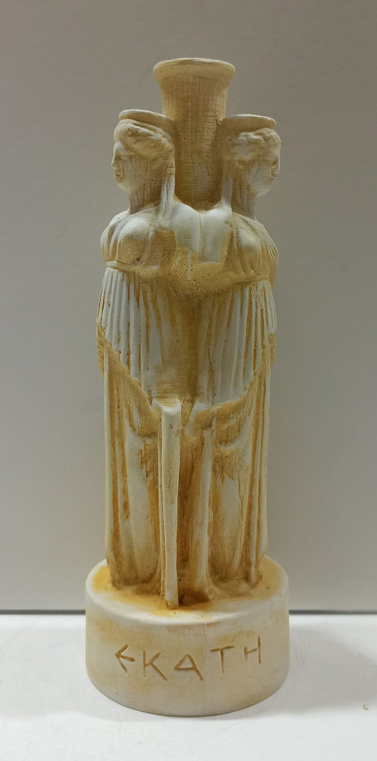 Hecate Hekate - Ancient Greek Goddess of Magic, Witchcraft, the Night, Moon, Ghosts and Necromancy - Museum Reproduction - Casting Stone