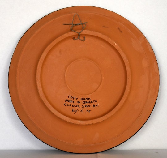 Zeus and Ganymedes - Homosexual Love - Cupbearer and Lover on mount Olympus - Ceramic plate - Handmade in Greece