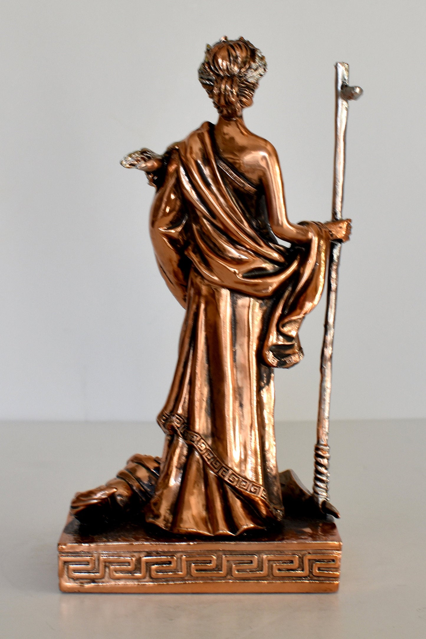 Demeter Ceres - Greek Roman Goddess of Agriculture and Harvest - Daughter of Cronus and Rhea - Persephone's Mother - Copper Plated Alabaster