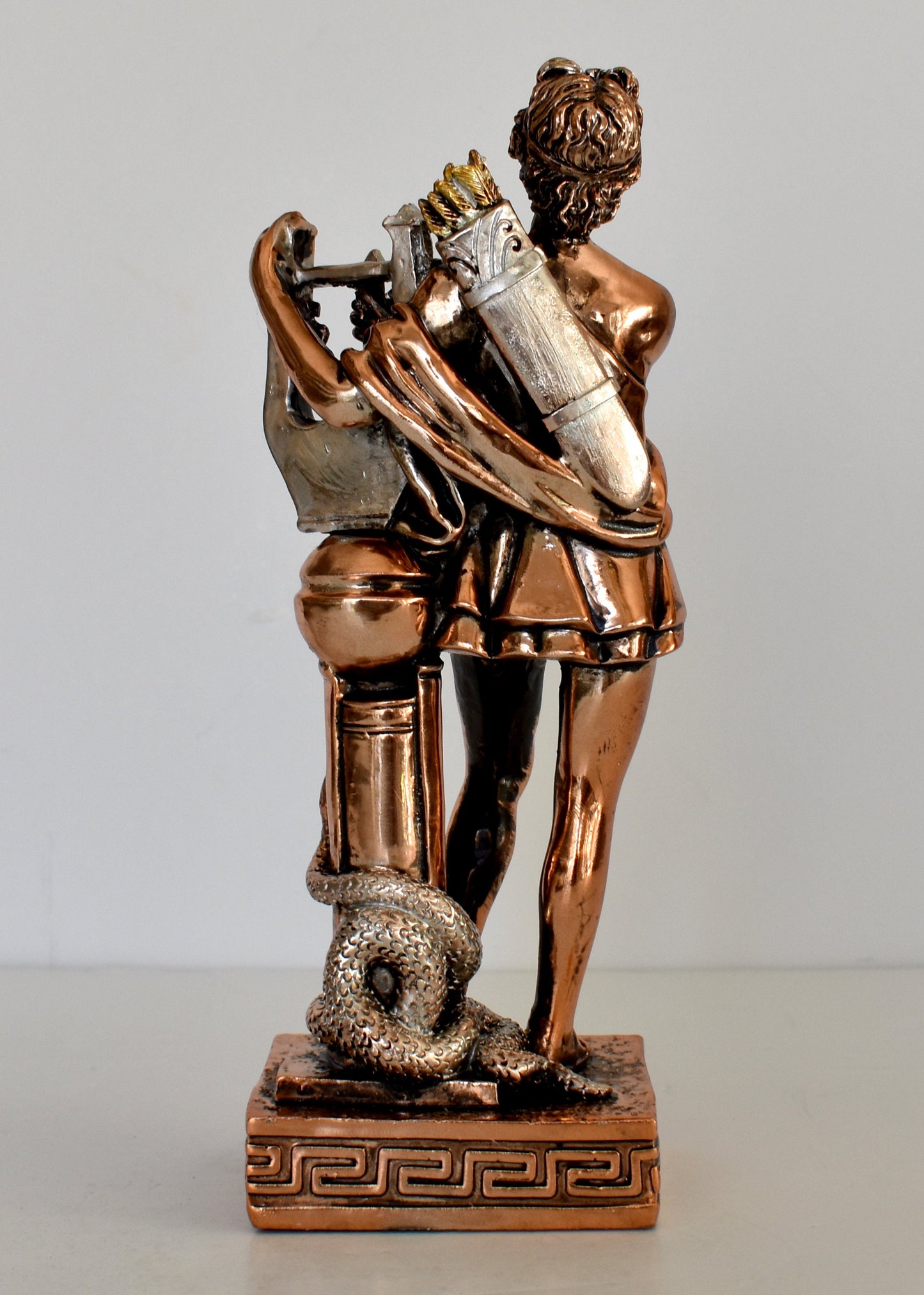 Apollo Phoebus - Greek Roman God of the Sun,Light,Music,Poetry,Prophecy,Beauty - The most loved of all the gods - Copper Plated Alabaster