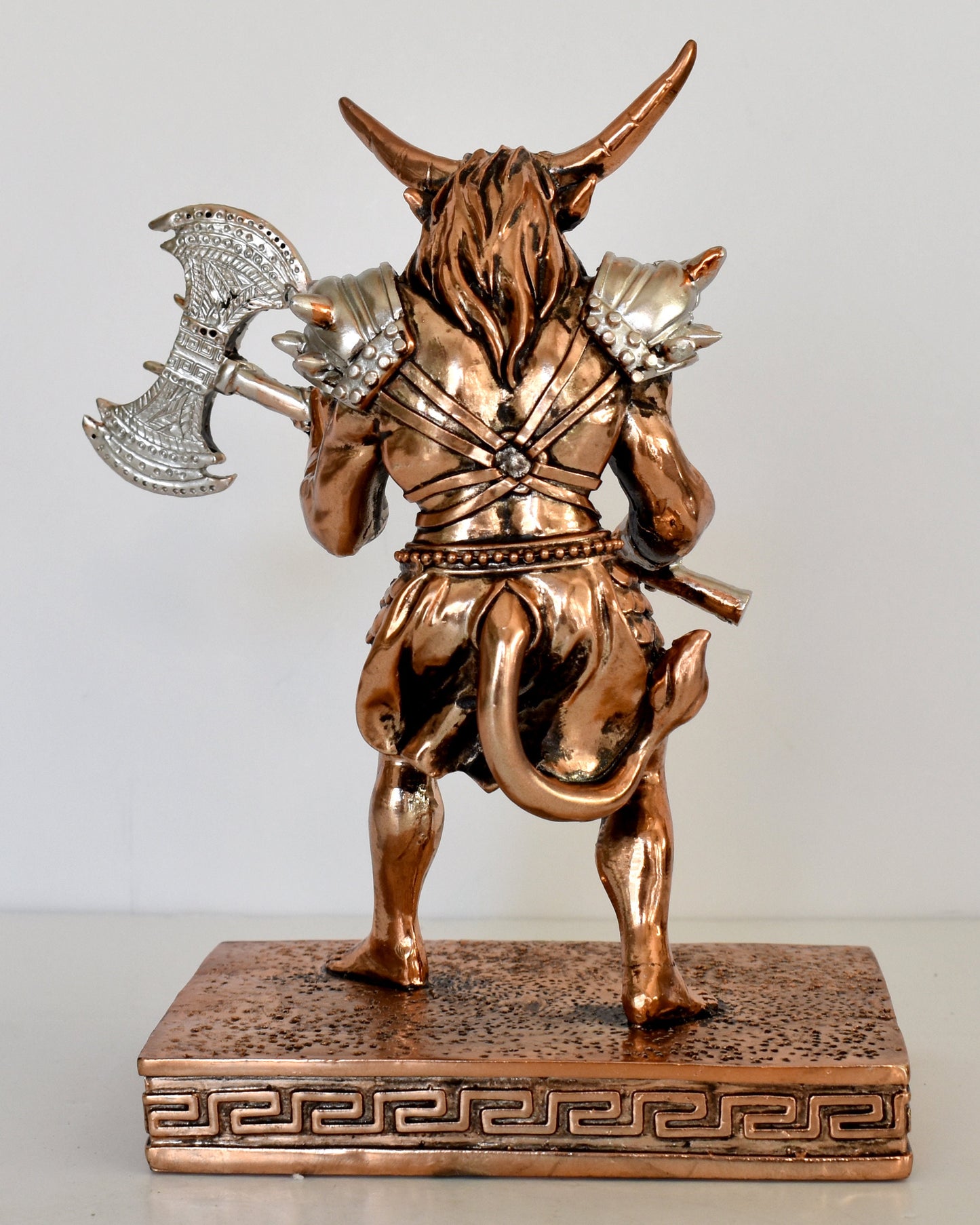 Minotaur - Mythical Creature, Half-Man, Half-Bull - Fierce and Very Strong - Labyrinth, King Minos, Crete, Theseus - Copper Plated Alabaster