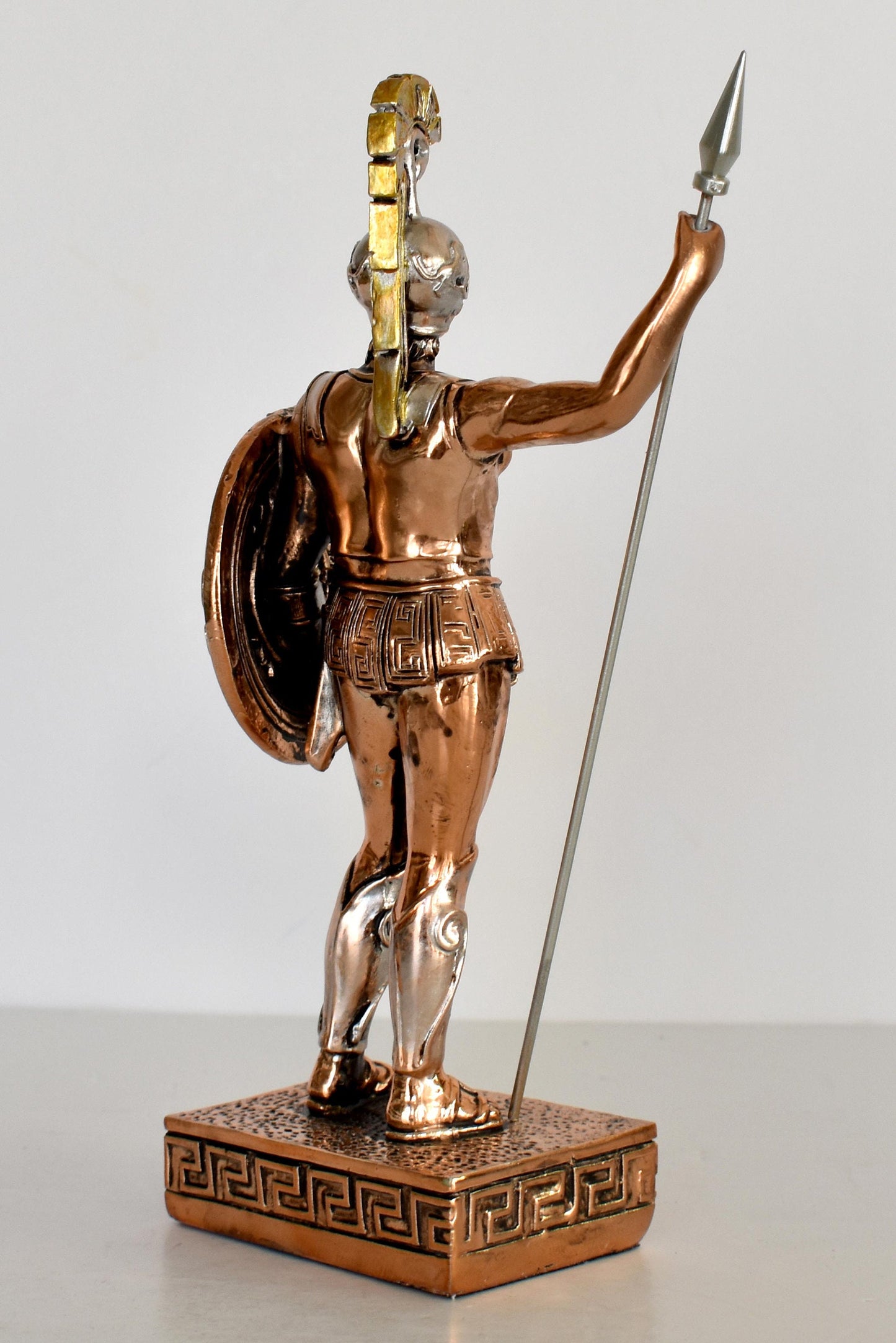 Achilles - King of the Myrmidons - Greek Hero - The best fighter on the side of the Greeks - Trojan War,  Iliad  - Copper Plated Alabaster