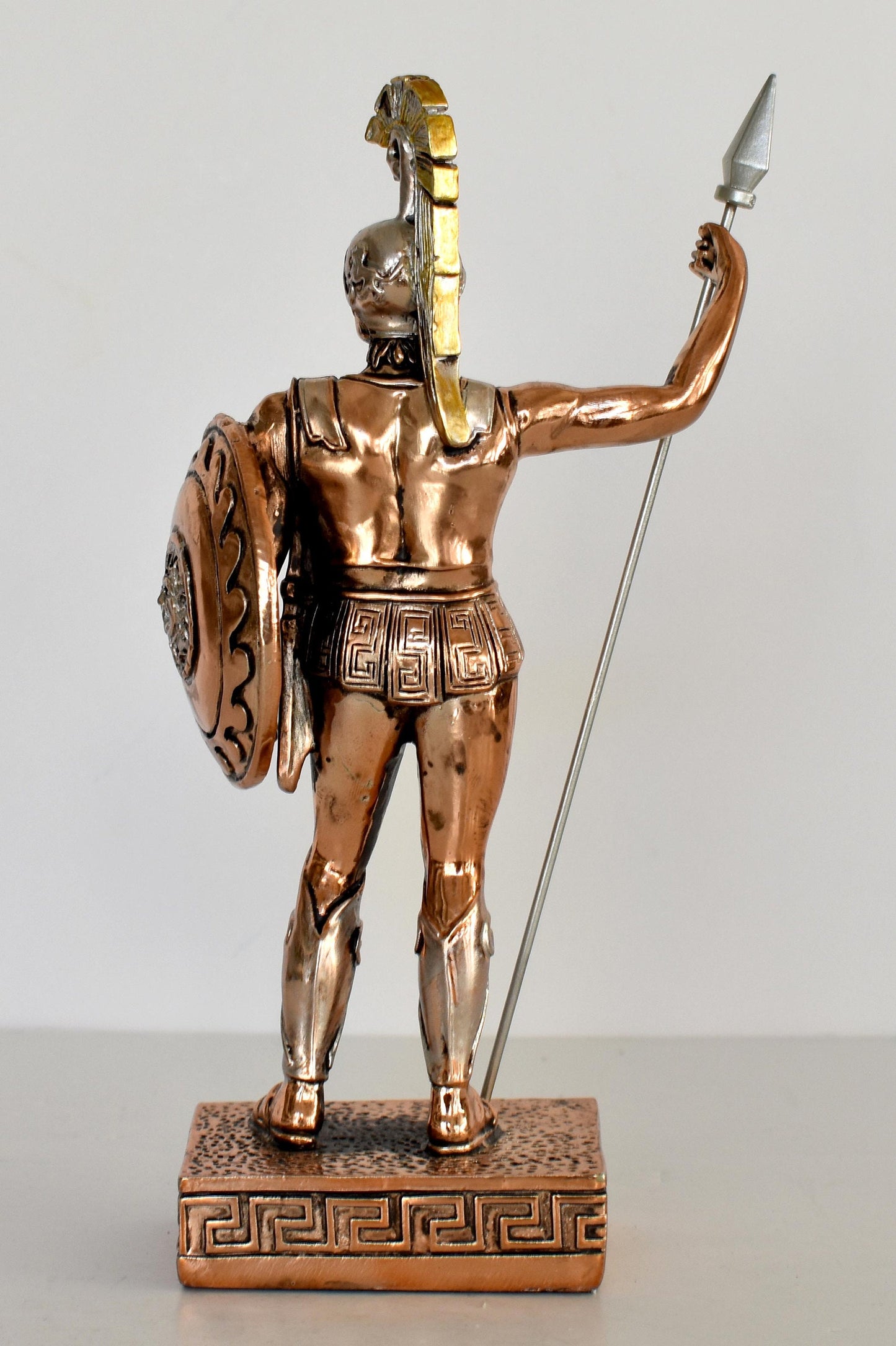 Achilles - King of the Myrmidons - Greek Hero - The best fighter on the side of the Greeks - Trojan War,  Iliad  - Copper Plated Alabaster
