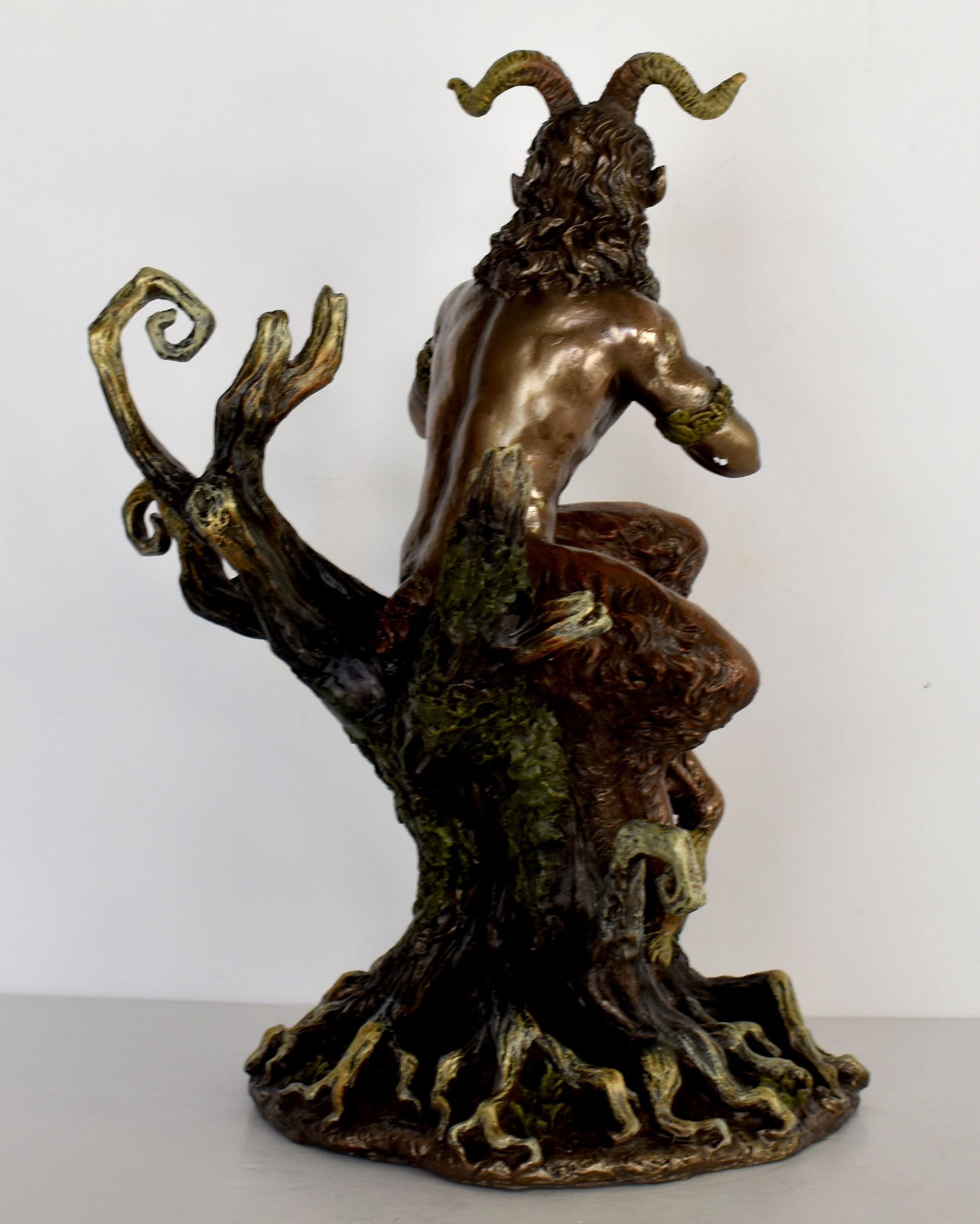 Pan - Ancient Greek fertility god of the Wild,Shepherds and Flocks, Nature of Mountain Wilds,Rustic Music - Cold Cast Bronze Resin