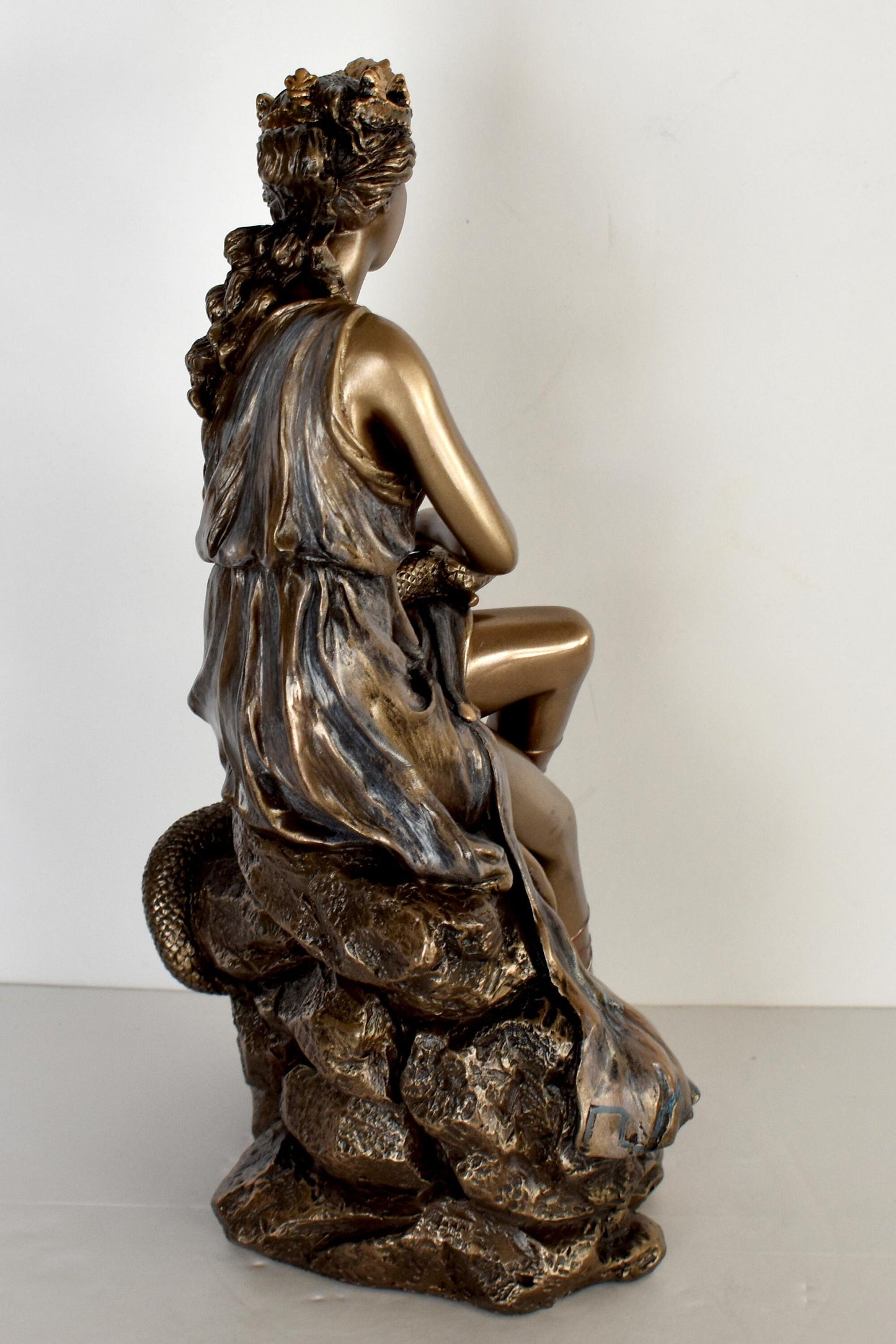 Hygieia Hygeia Hygiea - Greek Goddess of Health, Healing, Cleanliness - Daughter of the Medicine-God Asklepios - Cold Cast Bronze Resin