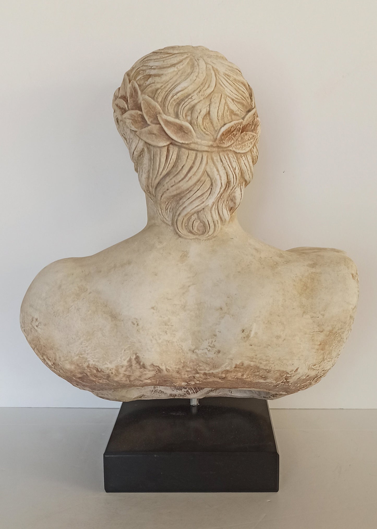 Apollo- God of Music,Poetry, Art, Prophecy, Truth, Archery, Plague, Healing, Sun and Light - Marble Base - Head Bust - Casting Stone