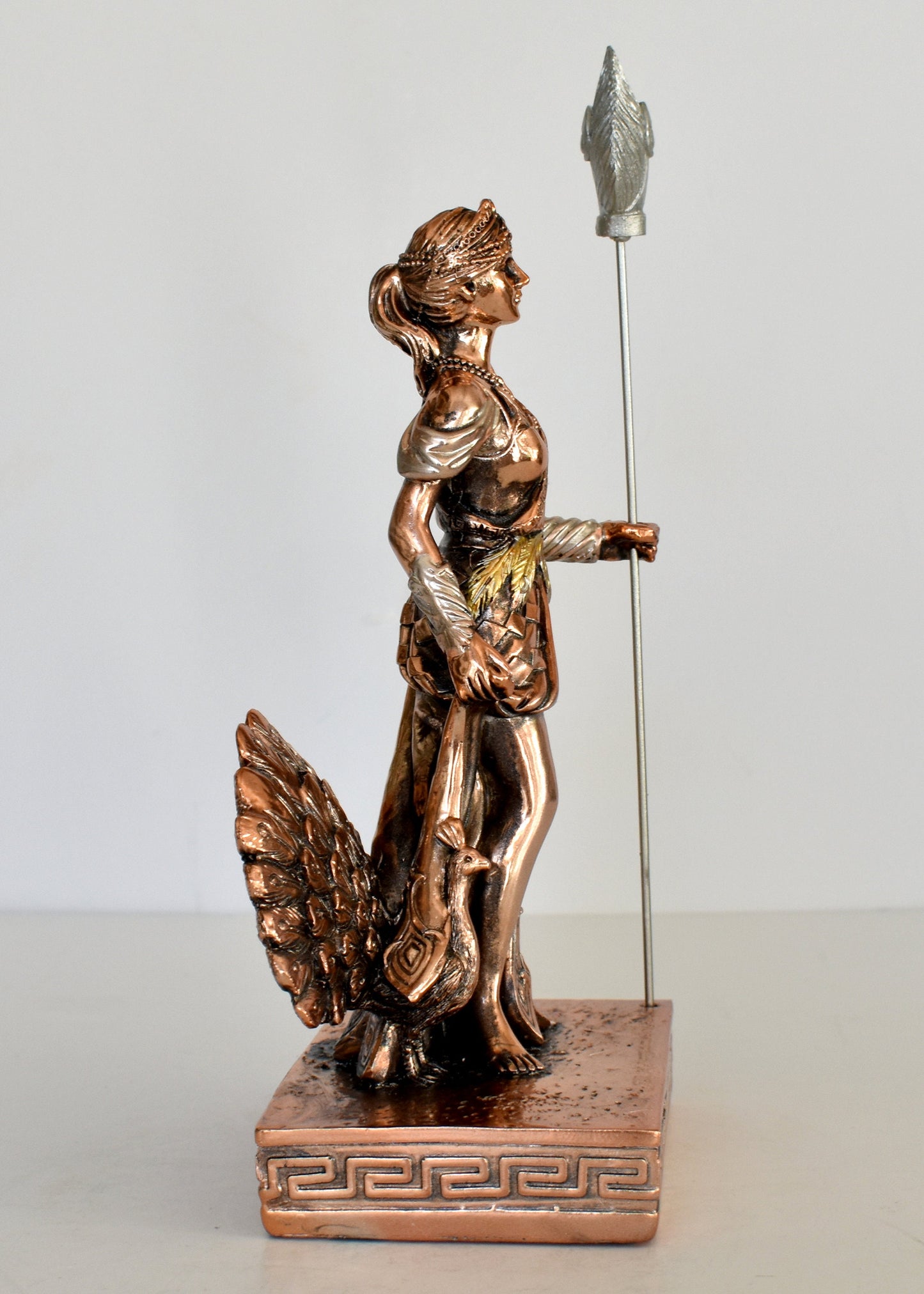 Hera Juno - Greek Roman Goddess of Marriage, Women, Childbirth and Family - Queen of Olympus - Zeus Wife - Copper Plated Alabaster