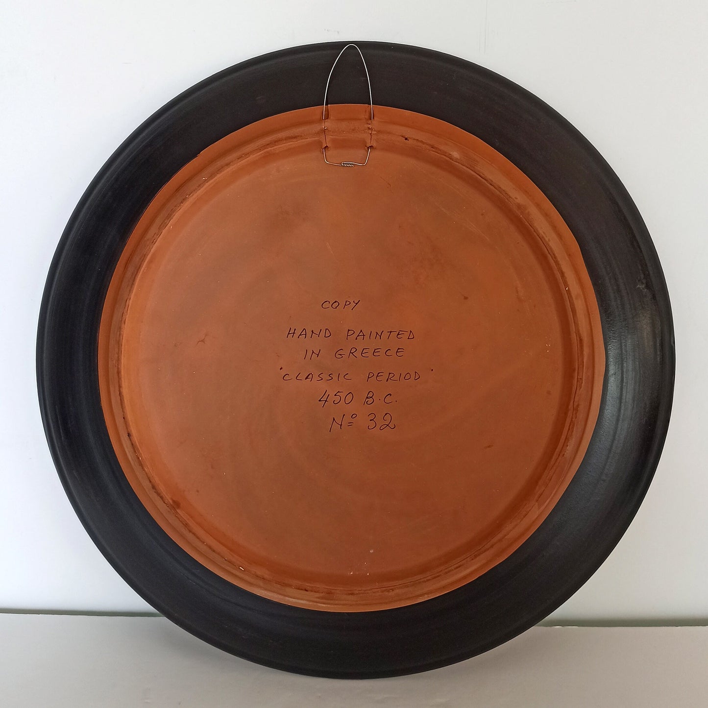 Amphitrite, Athena and Theseus - Red Figure - 500-490 B.C. - Louvre Museum - Replica - Ceramic plate - Handmade in Greece