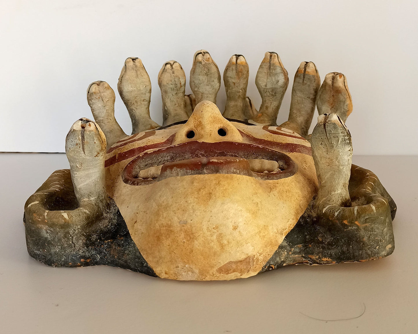 Medusa Mask - Snake-Haired Gorgon - Snake Lady - Monster Figure - Perseus and Goddess Athena myth - Ceramic Artifact