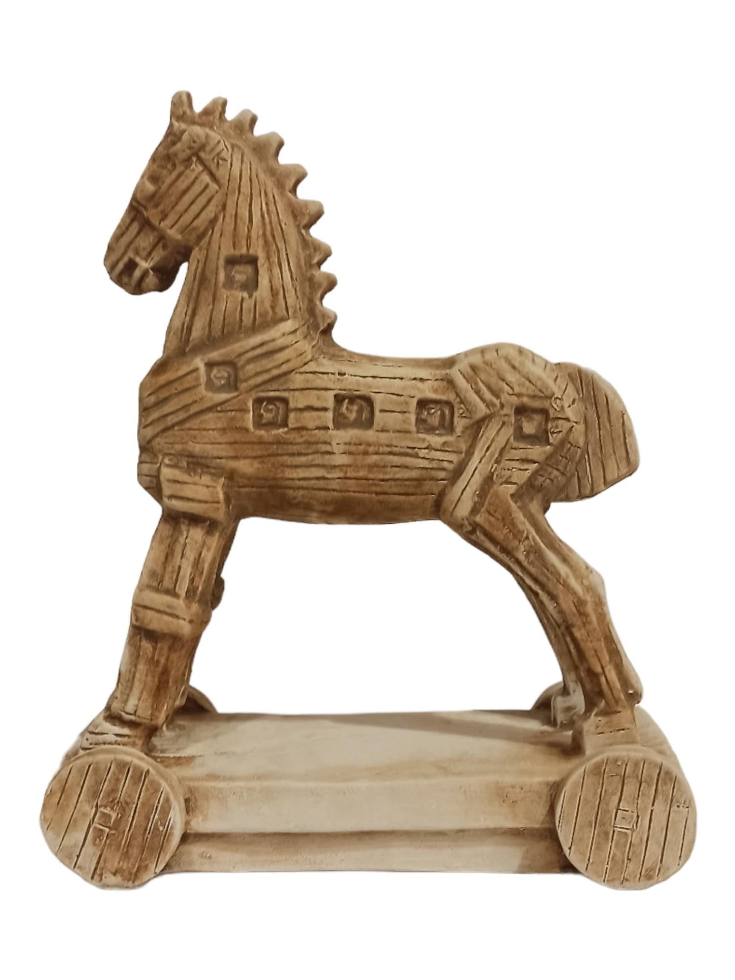 Trojan Horse - Hollow - Used by the Greeks to Conquer Troy - Homer's Iliad - Casting Stone