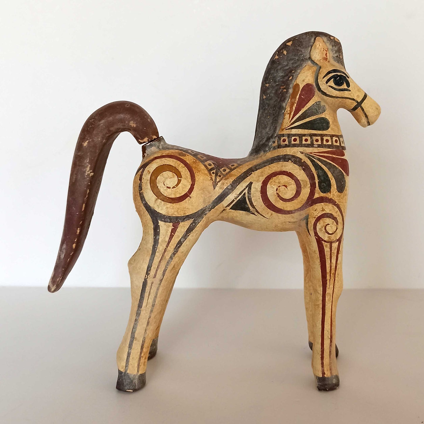 Ancient Greek Horse - Athens, Attica - Valued their beauty and their social significance as tokens of wealth and status  - Ceramic Artifact
