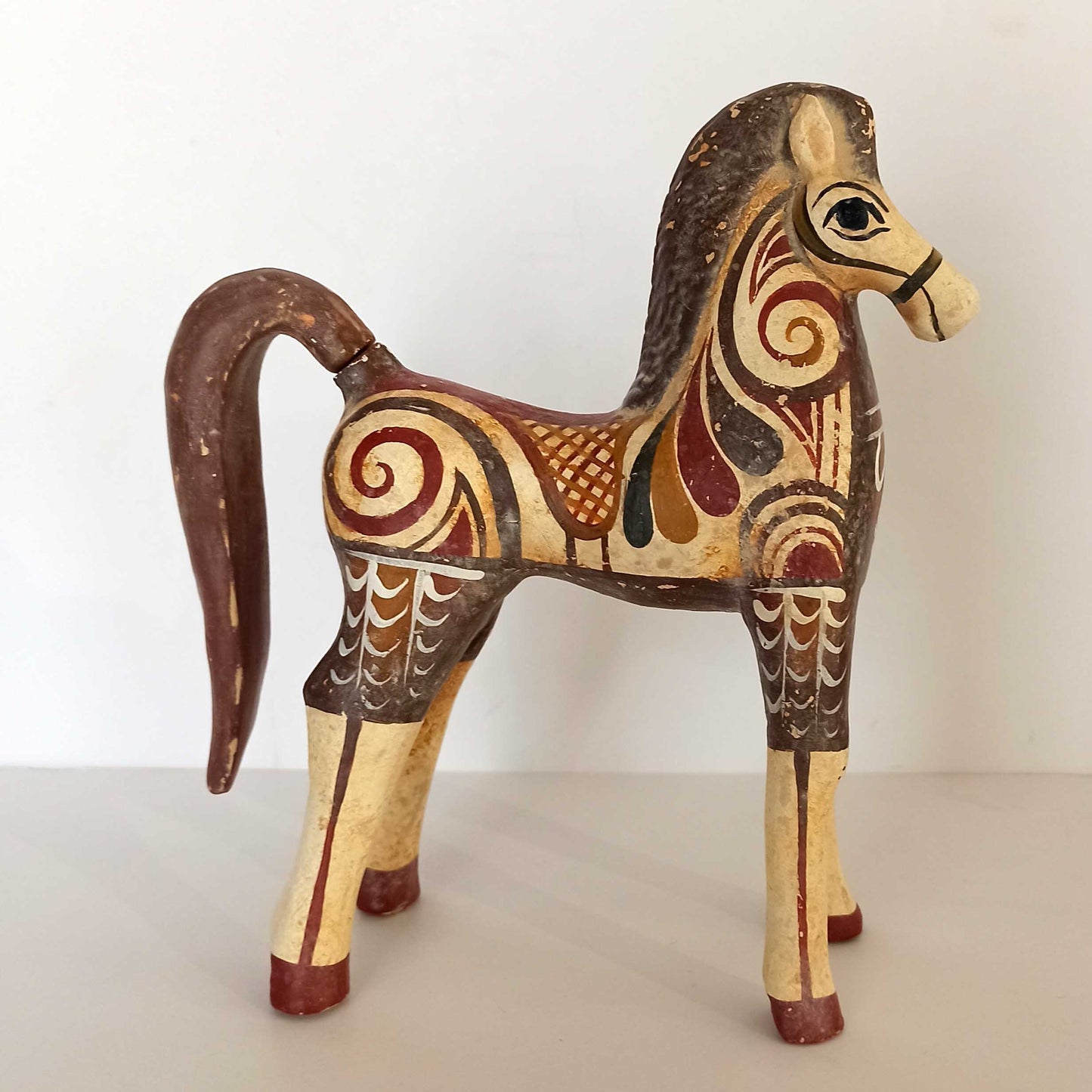 Ancient Greek Horse - Athens, Attica - 500 BC - Symbol of Courage, Integrity, Power - Miniature - Museum Reproduction - Ceramic Artifact