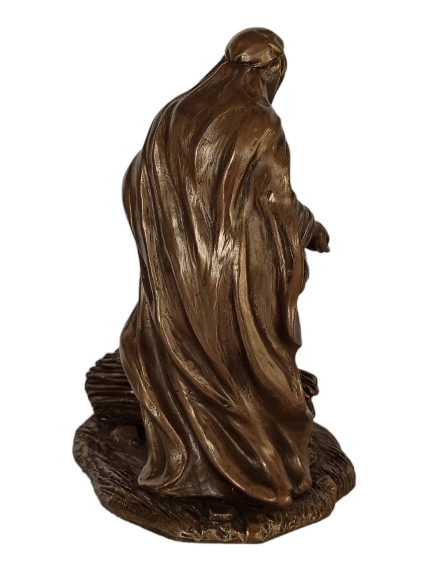 The Birth of Jesus Christ - Joseph and Mary - It means that Joy has come into this World - The Hope we have in God - Cold Cast Bronze Resin