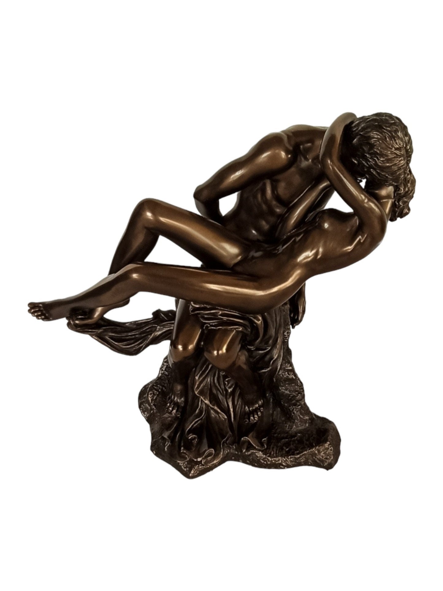 Couple Kissing - The ultimate expression of Love - Indicates Affection and Intimacy between two people - Cold Cast Bronze Resin