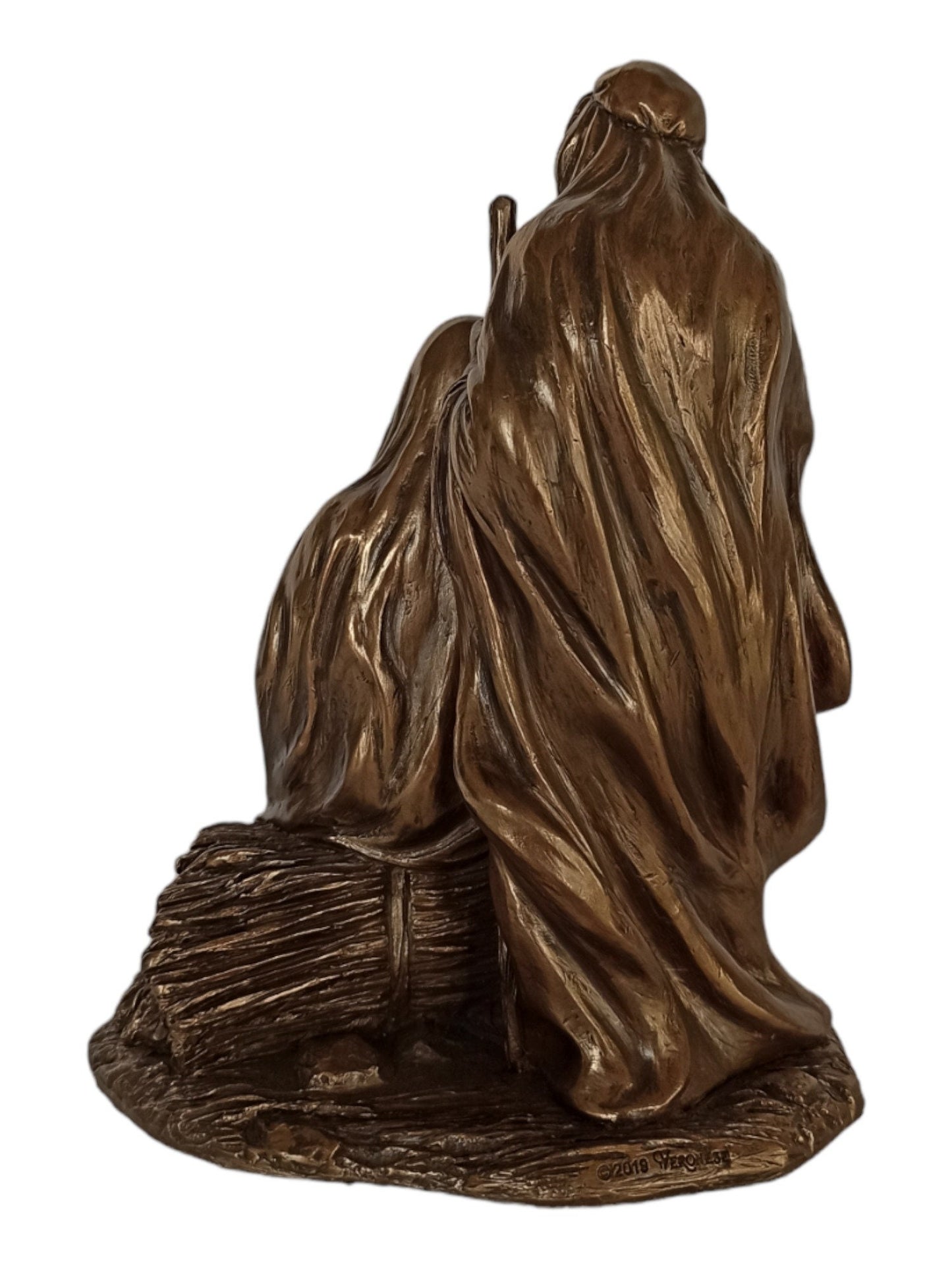 The Birth of Jesus Christ - Joseph and Mary - It means that Joy has come into this World - The Hope we have in God - Cold Cast Bronze Resin