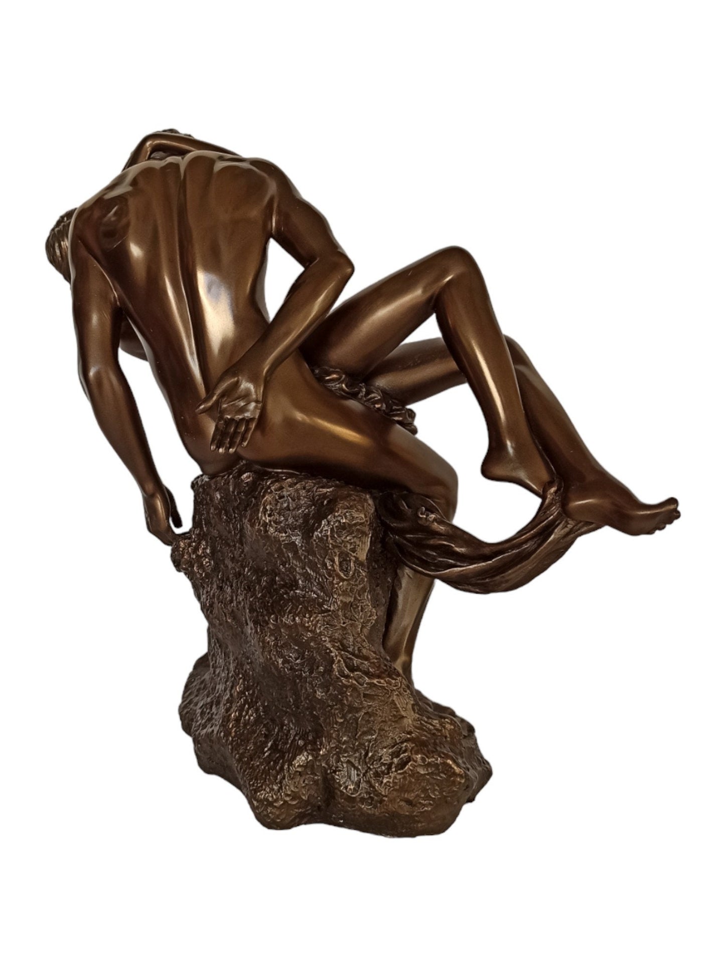 Couple Kissing - The ultimate expression of Love - Indicates Affection and Intimacy between two people - Cold Cast Bronze Resin