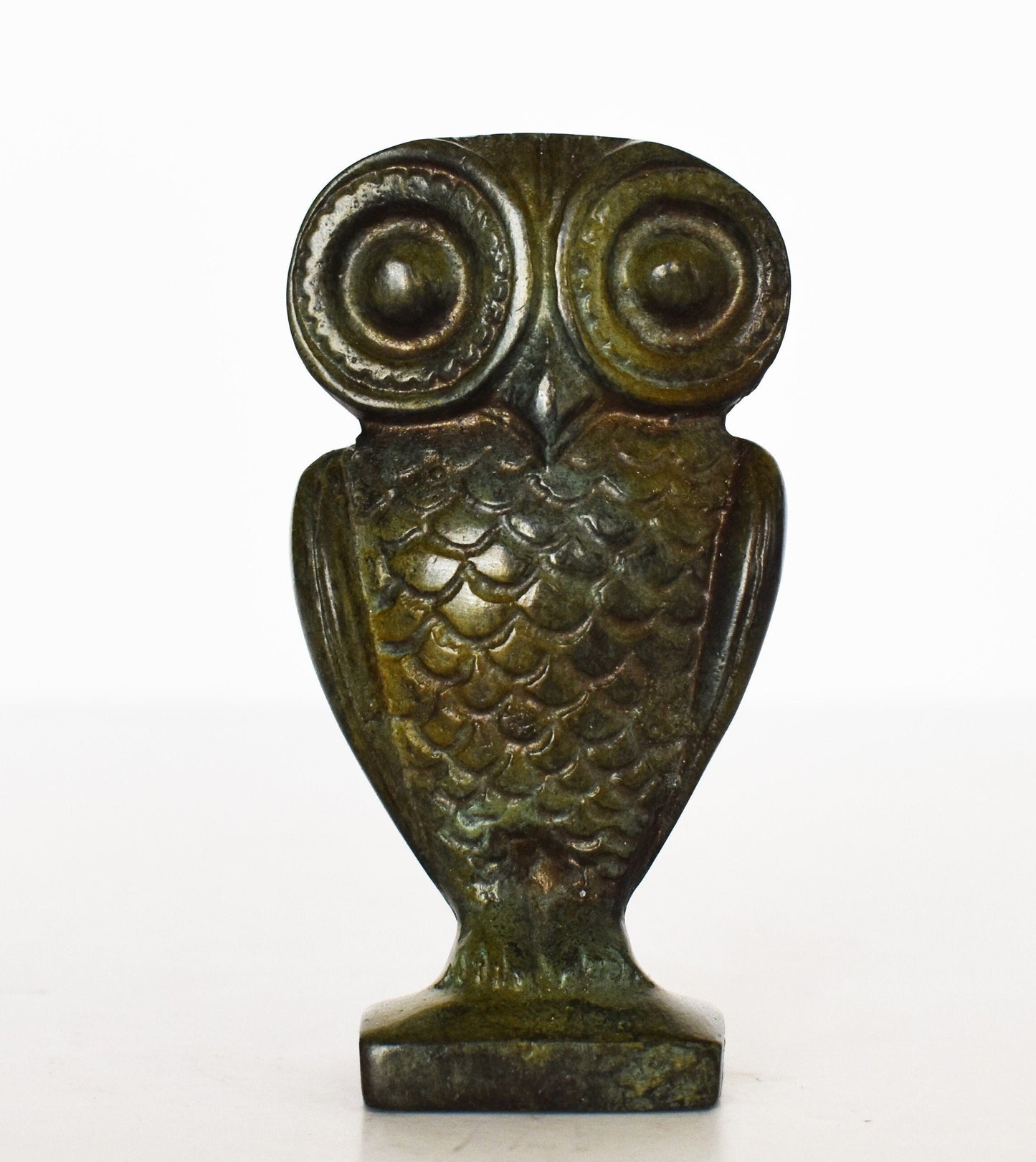 Owl of Wisdom and Intelligence - Symbol of Goddess Athena Minerva - Ancient Greece - Museum Replica - Pure Bronze Statue