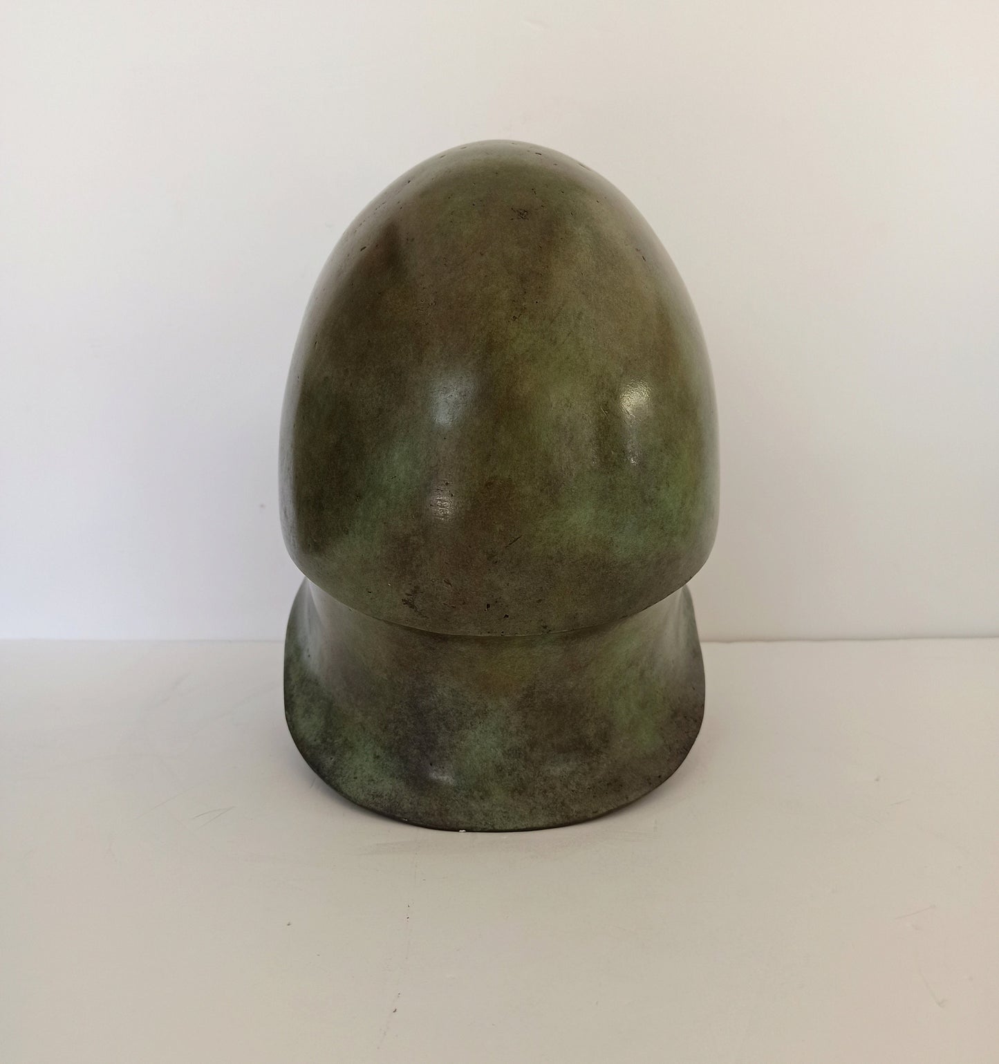 Ancient Greek Spartan Corinthian Helmet - Olympia Museum - Reproduction -Pure Bronze Statue