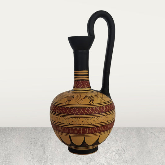 Ancient Greek Vessel - Geometric period - 900-700 BC - Animals and Patterns - Attica, Athens - Ceramic Vase