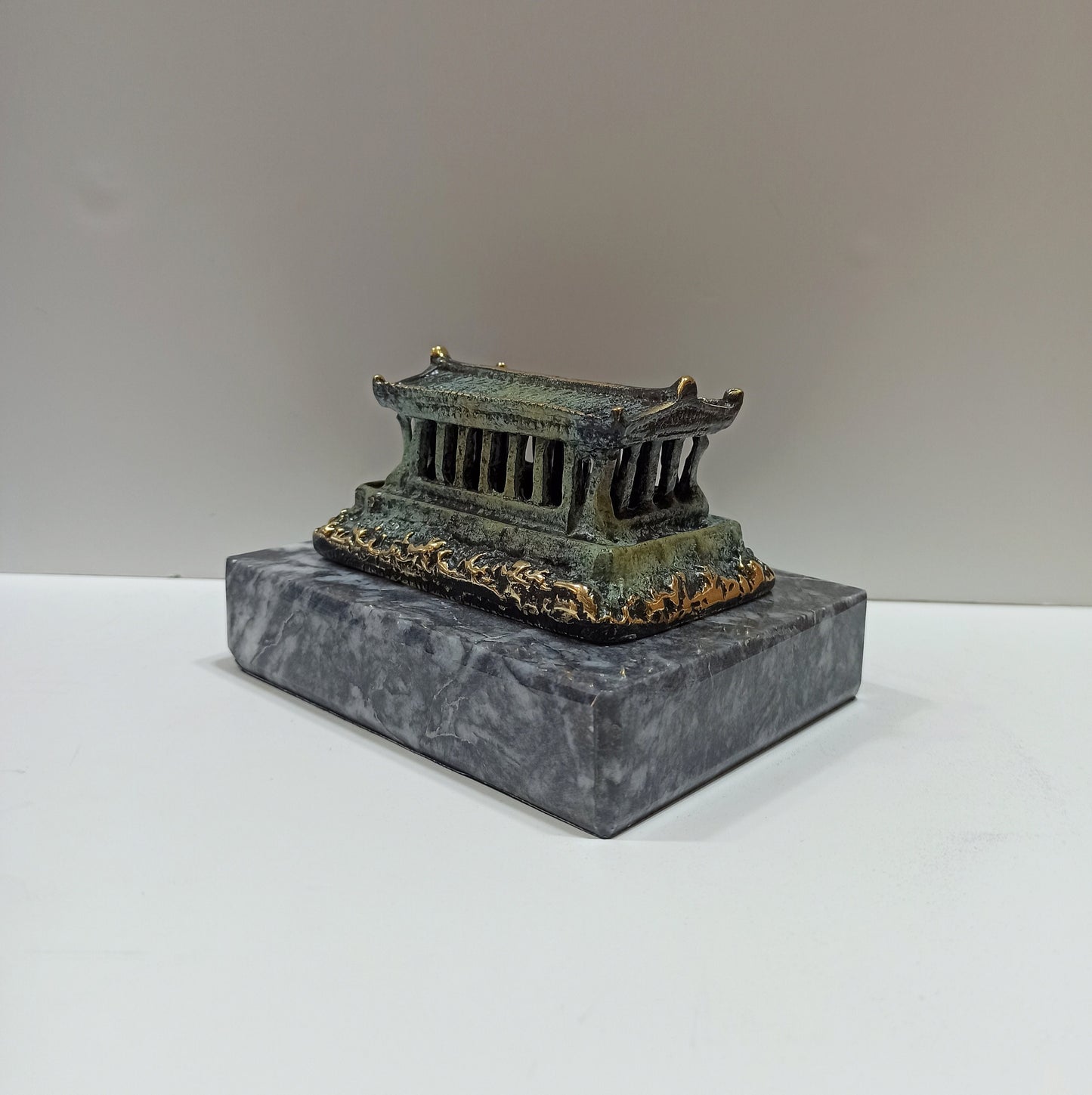 Parthenon Temple - Dedicated by the Athenians to Athena Parthenos, the Patron of their City - Acropolis - pure bronze statue