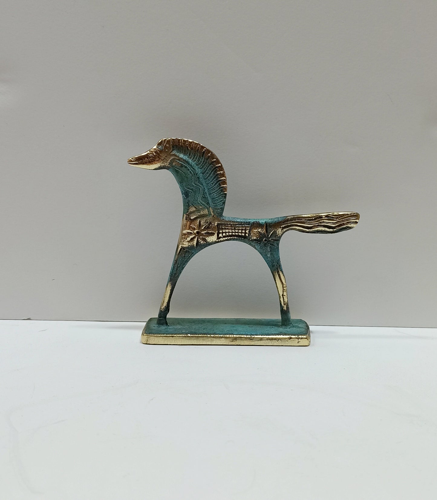 Ancient Greek Horse - Athens, Attica - 500 BC - pure Bronze Sculpture - Symbol of Wealth and Prosperity