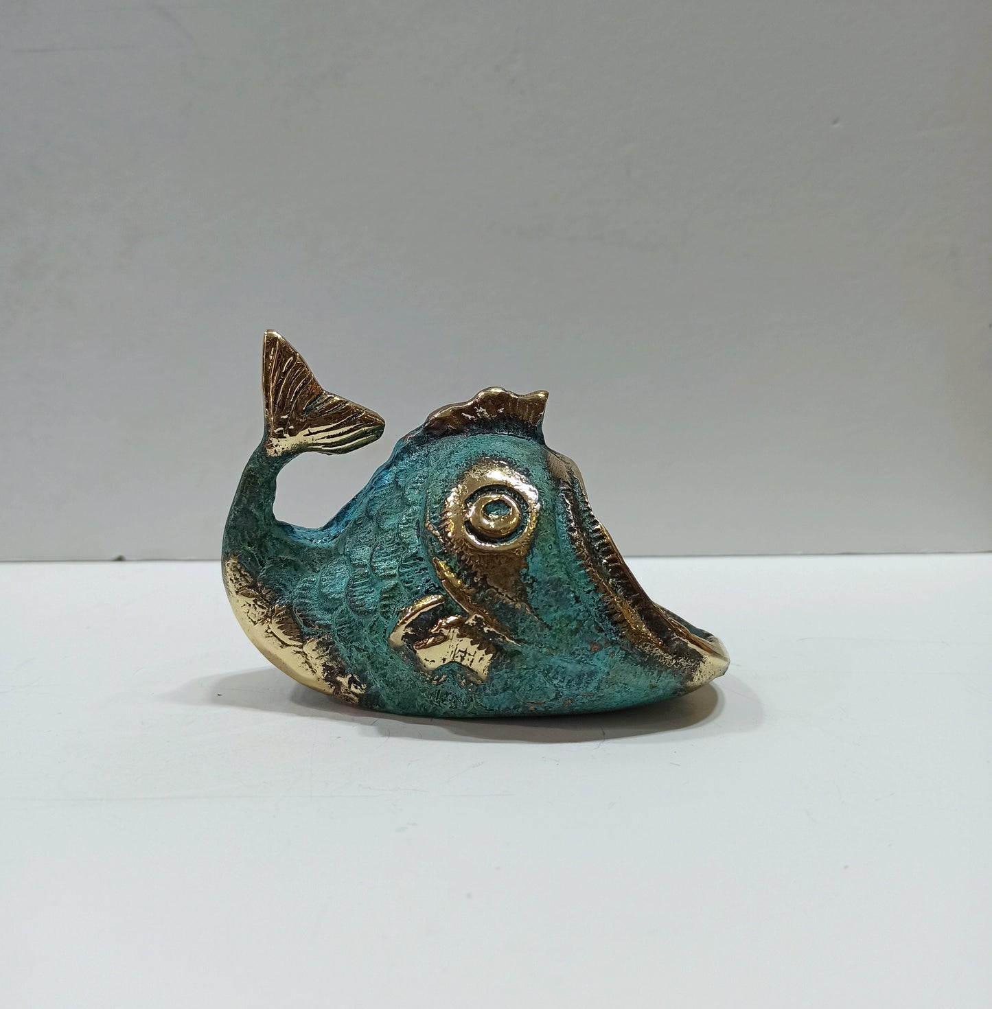 Fish Shaped Ashtray - Symbol of Prosperity, Fertility, Wisdom,and Luck - pure Bronze Sculpture